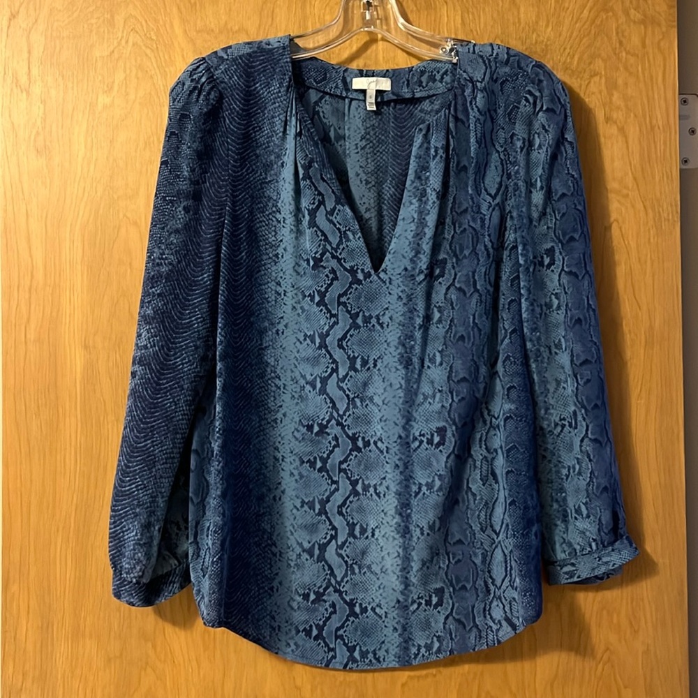 Joie Silk Snake Print Blouse